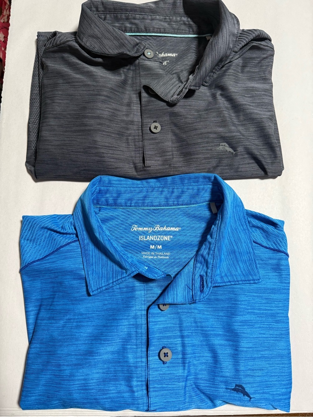 Bundle of 2 Tommy Bahama Men’s Island Zone Men’s Polo Shirts Size Medium